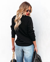 Only Good Vibes Cotton Blend Sweatshirt Sai Feel